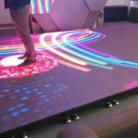 P3.91 Outdoor Interaktiver LED-Tanzboden-Bildschirm, begehbarer Bodenfliesen-Display, IP65 wasserdicht, Acrylmaske, verstellbare Füße