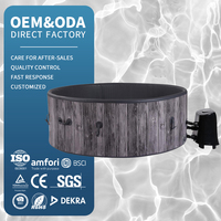 Bain à remous gonflable portable rond en PVC laminé 910L pour 2 personnes, piscine hors sol, spa de massage, ensemble complet