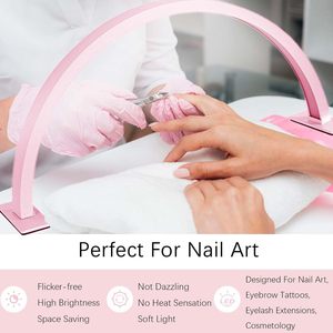 Lámpara UV de <span class=keywords><strong>Media</strong></span> <span class=keywords><strong>Luna</strong></span> en Forma de U para Salón de Belleza, 20W, 110-240V, Protección Ocular, Negro/Rosa/Blanco - Product Image 6