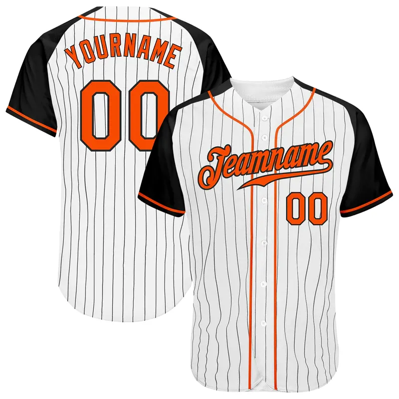 Individuelle Mode Sublimation Baseballtrikot San Diego orange Pinstripe lockeres Baseball Herrenhemd