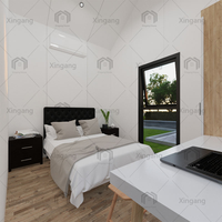 Maison préfabriquée de luxe moderne, villa de haute qualité à structure en acier, hôtel, mini-maison avec salle de bain, design élégant
