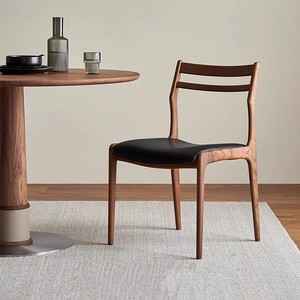 Sillas Tapizadas Modernas para Comedor, Muebles Nórdicos, Silla de Mimbre para Restaurante, Cafetería, Silla de Comedor de Madera Maciza de Cerezo - Product Image 1