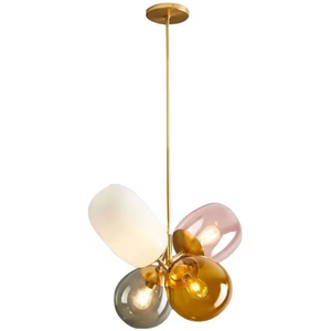 Lámpara colgante de cristal Dormitorio minimalista moderno Lámpara colgante cálida para habitación de niños - Product Image 3