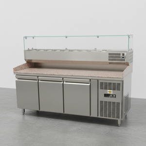 <span class=keywords><strong>Comptoir</strong></span> réfrigéré à compresseur multi-compartiments pour la préparation des aliments - Product Image 2