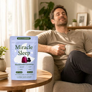 Gummies aux champignons Reishi avec GABA et Safran - Complément végétalien pour le sommeil avec Camomille et <span class=keywords><strong>Passiflore</strong></span>, Sans sucre, Vente en gros - Product Image 3