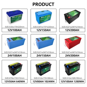 Batterie lithium-ion la plus vendue 24V100Ah 120Ah 150Ah 200Ah 250Ah 12V Batterie lithium-fer-phosphate à décharge profonde - Product Image 3