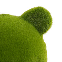 Sculpture d'ours en herbe artificielle durable et écologique H34cm, verte, floquée, faite à la main, pour patio, jardin, décoration intérieure