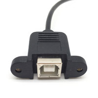 Câble USB Micro vers B Femelle avec oreilles de fixation pour imprimantes et équipements industriels