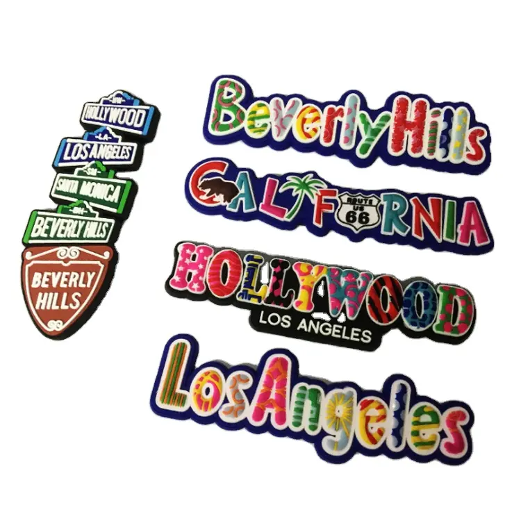 Usa Toeristische Souvenir Koelkast Magneten Hollywood Los Angeles California Souvenir Custom Zachte Pvc Koelkast Magneet