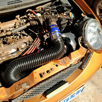 Tuyau d'admission d'air froid 76mm 63mm Kit de systèmes Admission de performance universelle Tuyau automatique Duc Flexible Car Sport Racing 2.5 3.0 pouces