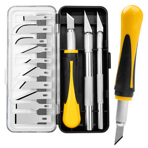 Cuchillo de Arte de precisión de 16 piezas para utilidad de pasatiempo y tallado de cuchillas exigentes hechas de aluminio y plástico de acero de alto carbono - Product Image 2