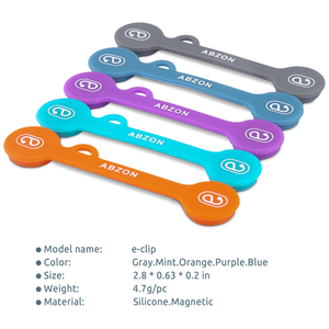 Organisateur <span class=keywords><strong>de</strong></span> câbles en silicone avec logo personnalisé, clip magnétique pour câbles, organisateur <span class=keywords><strong>de</strong></span> câbles, sangles <span class=keywords><strong>de</strong></span> gestion des câbles, <span class=keywords><strong>enrouleur</strong></span> <span class=keywords><strong>de</strong></span> câbles réutilisable pour écouteurs - Product Image 2