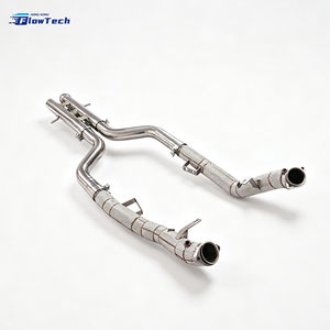 ชุดท่อลง FlowTech คุณภาพสูง SS304 ขัดเงาแบบกระจก หนา 1.5 มม. สำหรับ Mercedes S63 AMG W221 M157 5.5T V8 Twin Turbo ระบบไอเสียแบบ High Exhaust - Product Image 3