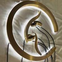 Lettres en relief LED rétroéclairées 3D à haute luminosité, logo personnalisé, enseigne lumineuse pour les devantures de magasins, les façades de bâtiments
