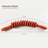 Bâton de massage en bois à 12 roues avec balle et rouleau pour points d'acupression, relaxation des méridiens, exercices de yoga, soulagement de la fatigue du cou, de la taille et des cuisses, 30 cm, pour hommes