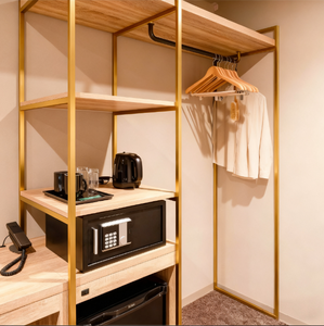 مجموعة وحدات خزانة ملابس غرفة الضيوف في الموتيل ، أعمدة ذات أرفف مؤطرة معدنية ، طقم خزانة ملابس جناح سيمفونية - Product Image 5