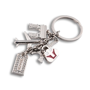 Silver Plated <b>Customized</b> Design Famous Building Charm Airplane Travel Metal <b>Keychain</b> - Product Image 5
