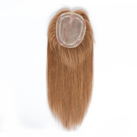 HonorHair Mono Lace Topper 12*8cm Pu Silk Base Chinese Remy Human Hair Topper for Women