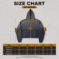 Sweat à capuche zippé personnalisé en molleton bouclette 450 GSM pour homme, 100 % coton, délavage acide, broderie, strass, coupe oversize, style streetwear vintage, OEM ODM
