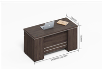 Table d'affaires extensible de bureau d'ordinateur de panneau de noyer moderne de haute qualité pour des meubles de bureau à domicile