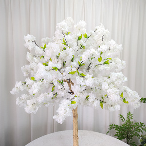 Venta caliente decoración de boda personalizada plantas verdes artificiales árbol de flor de cerezo blanco decoración de <span class=keywords><strong>interiores</strong></span> bonsái - Product Image 3