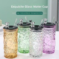 Gobelet en verre de 350 ml à motif ours en peluche, design sportif portable, grande capacité, idéal pour le bureau – Nouveauté très prisée