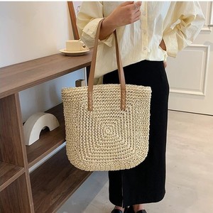 Bolso Tote Tejido a Mano <span class=keywords><strong>de</strong></span> Gran Capacidad con Forro <span class=keywords><strong>de</strong></span> Algodón para Vacaciones en la Playa - Bolso <span class=keywords><strong>de</strong></span> Hombro Casual - Product Image 3