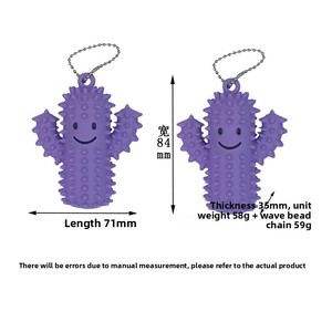 Nuevo Llavero Sensorial Antiestrés de Silicona con Forma de Cactus, Empaquetado Individualmente, Venta al por Mayor - Product Image 3