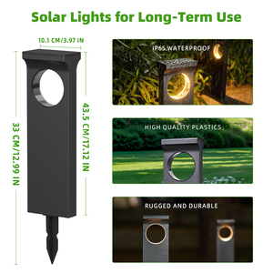 Hiện đại năng lượng mặt trời đèn sân vườn ngoài trời không thấm nước sáng hơn mặt trăng hình LED năng lượng mặt trời Pathway cỏ bollard đèn cho trang trí sân vườn nhà - Product Image 5