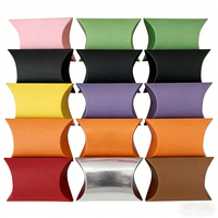 Boîte en papier élastique recyclable personnalisée en forme de coussin avec logo en relief imprimé - Boîte cadeau créative pour les fêtes