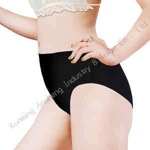 <span class=keywords><strong>String</strong></span> menstruel imprimé personnalisable de grande taille 100% coton Bikini post-partum sous-vêtements pantalons de maternité culotte jetable pour femmes - Product Image 3