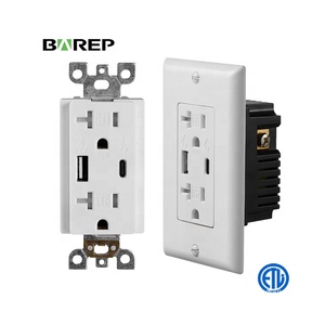 Receptáculo TR Resistente a Manipulaciones de 15A con 2 Tomas de Corriente, USB de Cobre QC 3.0 PD, Carga Rápida de Alta Velocidad de 30W, Enchufe de Pared - Product Image 1