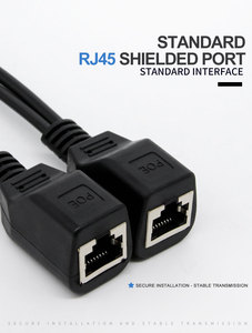 10/100Mbps mạng điện qua ethernet PoE Adapter cáp RJ45 phun phi tiêu chuẩn 12V DC Màn hình nhựa POE splitter - Product Image 4