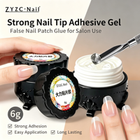 Gel adhésif pour faux ongles à forte adhérence 6g, colle pour patchs d'ongles, vente en gros, livraison rapide, faible MOQ pour salon de manucure