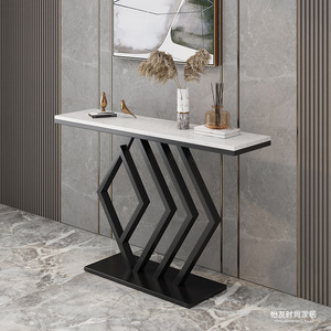 Bộ Bàn Ghế Bằng Vàng Cẩm Thạch Hiện Đại Tựa Vào Tường Để Vào Kệ Nhà Bắc Âu Bộ Đồ Nội Thất Gia Đình Phong Cách Sang Trọng Bằng Sắt Nhẹ - Product Image 3