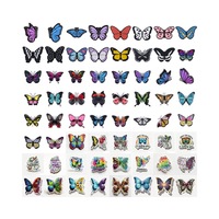 Breloques Papillon en PVC en Gros, Adorables Pins 3D pour Décoration de Sabots, Accessoires DIY Personnalisés pour Sandales, Cadeaux pour Enfants et Femmes