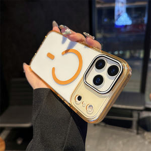 Étui de téléphone magnétique transparent en acrylique de luxe pour <span class=keywords><strong>iPhone</strong></span> <span class=keywords><strong>12</strong></span> 13 14 15 16 17 <span class=keywords><strong>Pro</strong></span> Max, antichoc, transparent, étuis de téléphone portable, sacs - Product Image 2