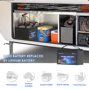 EU Tax Free Deep Cycle 100AH 200AH 300AH 12V Lithium-Ionen-LiFePO4-Batterie 1kW 2,5 kW 3,8 kWh Freizeit-Marine-Caravan-Boots batterie - Product Image 6