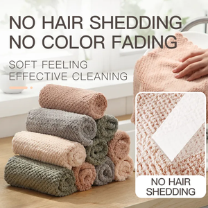 लिंट फ्री सॉफ्ट कोरल ऊन सुपर अवशोषक तौलिया माइक्रोफाइबर सफाई कपड़ा दो तरफा मूंगा ऊन माइक्रोफाइबर तौलिया - Product Image 2
