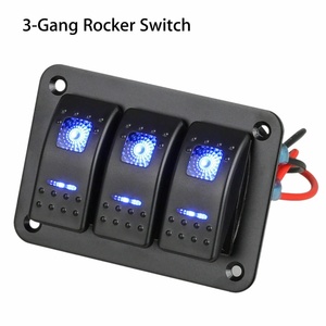 3 gang ON-OFF 12V-24V 2 màu xanh LED Rocker chuyển nhôm bảng điều chỉnh chuyển đổi thiết bị chuyển mạch Dash 5 pin on/off cho xe Maine ATV - Product Image 6
