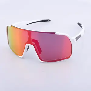 OEM ODM المصنع مخصص UV400 نمط جديد في الهواء الطلق tr90 الرياضة عدسة كبيرة النظارات الشمسية ركوب النظارات الشمسية الصيد النظارات الشمسية