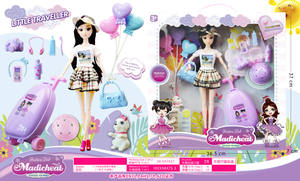 Jinming nouveau style 11.5 pouces solide 3D oeil joint mode voyage poupée maquillage jouet bébé poupée pour fille - Product Image 2