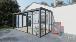 Sunroom personalizado Invernadero Tragaluz Ventana de <span class=keywords><strong>techo</strong></span> Sunroom Casa de cristal Aluminio Solarium Sunroom - Product Image 3
