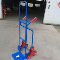 Chariot à main robuste en métal à 6 roues avec capacité de montée d'escaliers, capacité 200 kg