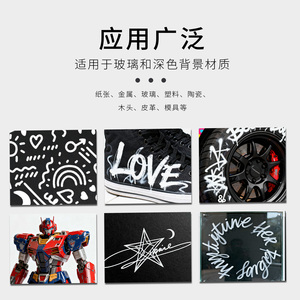 Pennarello pennarello <span class=keywords><strong>bianco</strong></span> liscio <span class=keywords><strong>pennarelli</strong></span> permanenti <span class=keywords><strong>per</strong></span> metallo vetro ruote in ceramica tessuto CD scarpe di carta in plastica - Product Image 4