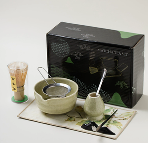 2026 New Asian Zen Design Ceramic <b>Matcha</b> <b>Set</b> Includes Bowl Holder Bamboo Whisk (Chasen) Spoon Sifter-6P Complete Kit - Product Image 4