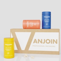 Solution d'emballage haut de gamme, boîte cadeau en papier kraft personnalisée avec insert pour bouteilles en verre, idéale pour les ensembles de produits cosmétiques et de santé