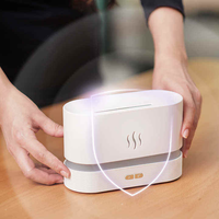 Diffuseur d'aromathérapie à flamme LED créative - Mini pulvérisation automatique intelligente, rafraîchisseur d'air à flamme simulée pour la maison et la chambre à coucher