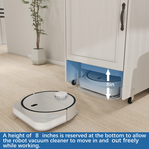 Robot Vacuum Stand Cabinet with Wheels Sweeping Robot Storage Rack with Doors and <b>Drawers</b> <b>Side</b> <b>Table</b> for Living Room Home - Product Image 4