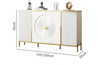 Table console de style moderne en or sur mesure avec armoire murale miroir, panneau en bois, meubles de salon pour la maison ou l'hôtel